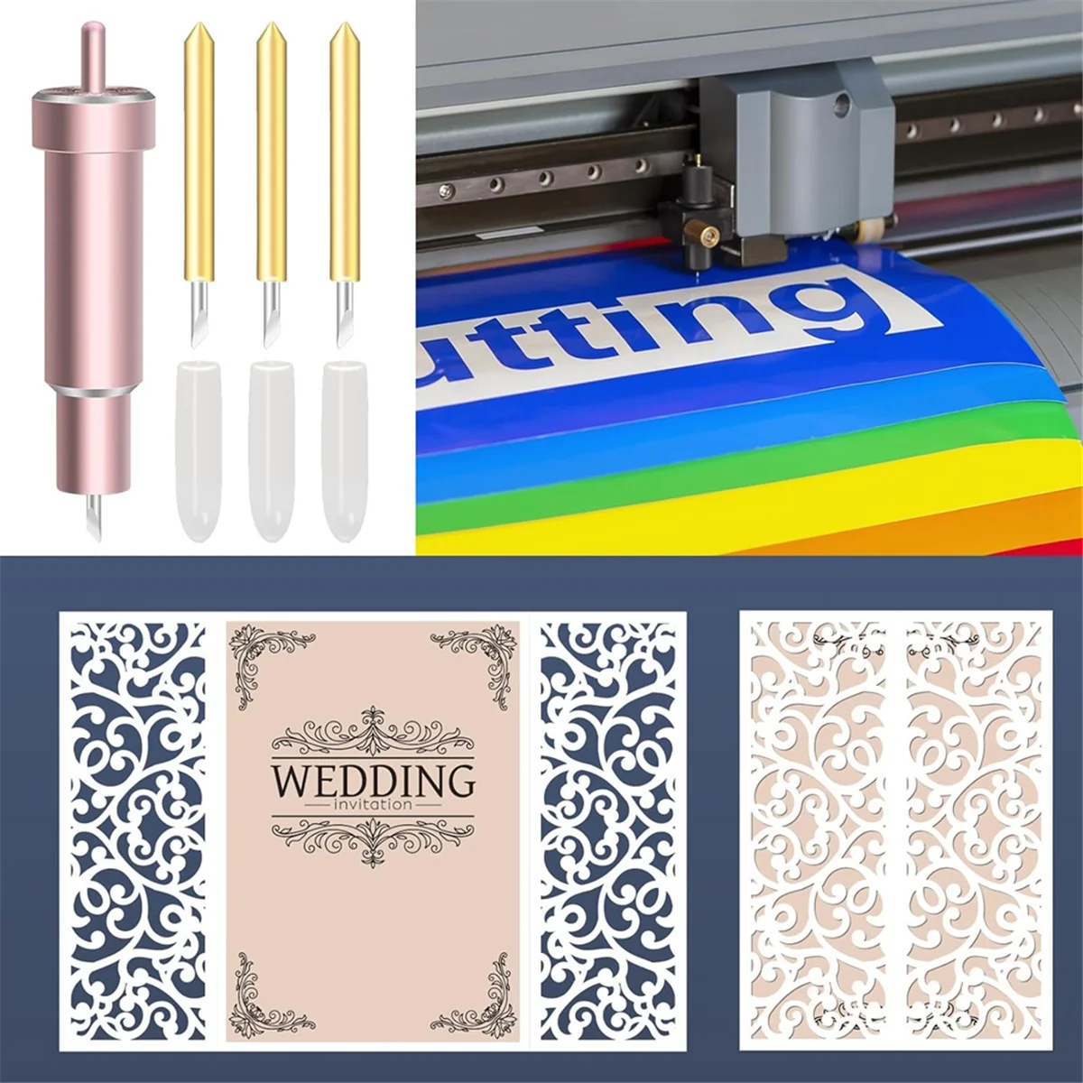 11Pcs Premium Fine Point Blade with Housing,for Cricut Maker, Maker 3 with Housing for Cutting Film, Vinyl, Sticker