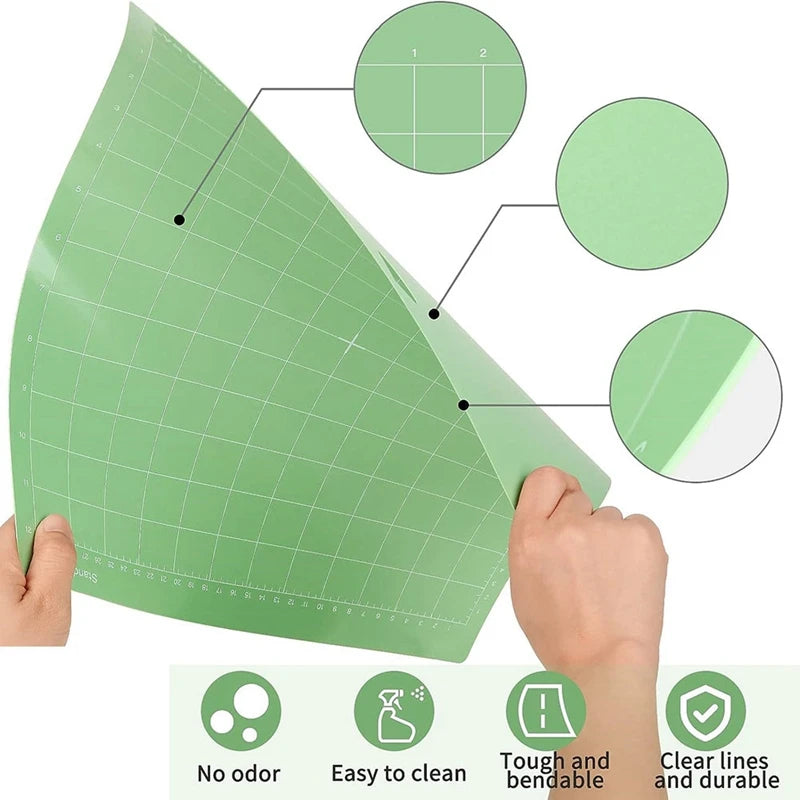 8 Piece Cutting Mats For Cricut As Shown PVC Variety Cutting Mats 12X12 Inch Cutting Mats For Explore Air Series & Accessories
