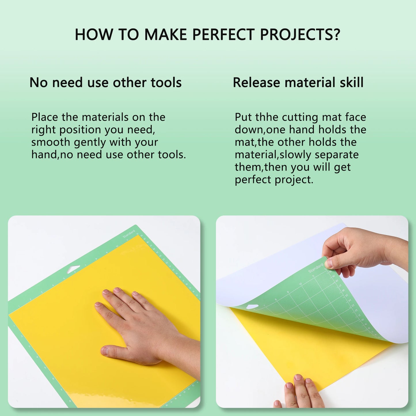 Compatible Cricut – Lot de 4 tapis de découpe 30 x 30 cm (StandardGrip, LightGrip, StrongGrip, FabricGrip)