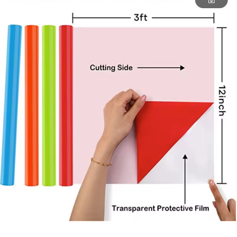 Vinyle de transfert thermique (HTV) compatible Cricut, lot de 14 - 30 x 90 cm - Film textile haut de gamme pour projets DIY