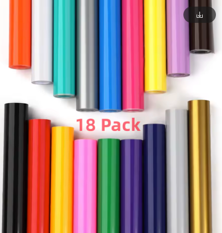 Cricut-kompatibles 18er-Set – 12 x 3 Fuß (30x90 cm) Permanent-Vinylrollen