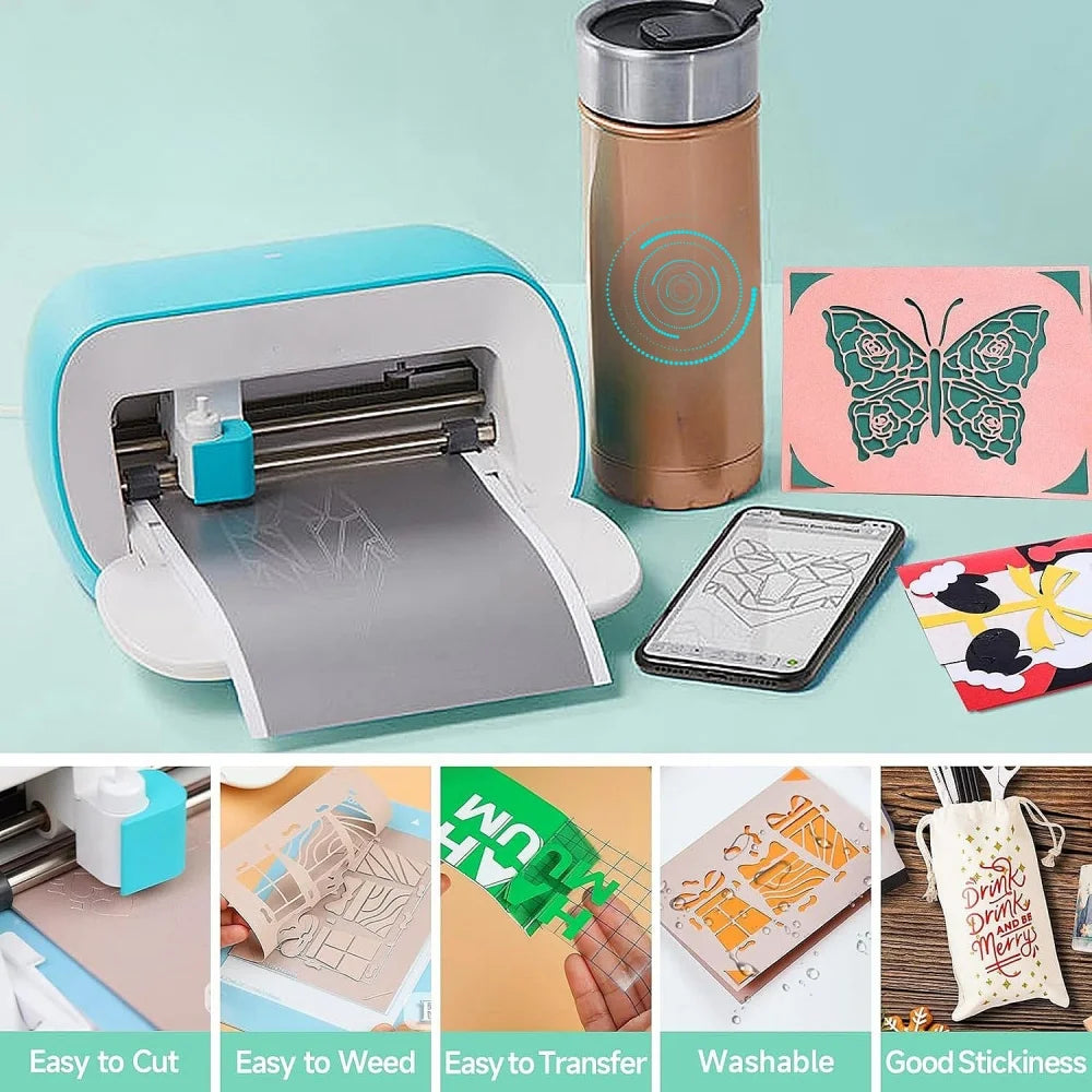 76PC Accessories Bundle for Cricut Joy Crafting Starter Kit, with Adhesive Vinyl, HTV,Card Kit,Weeding Tools for Cricut Projects
