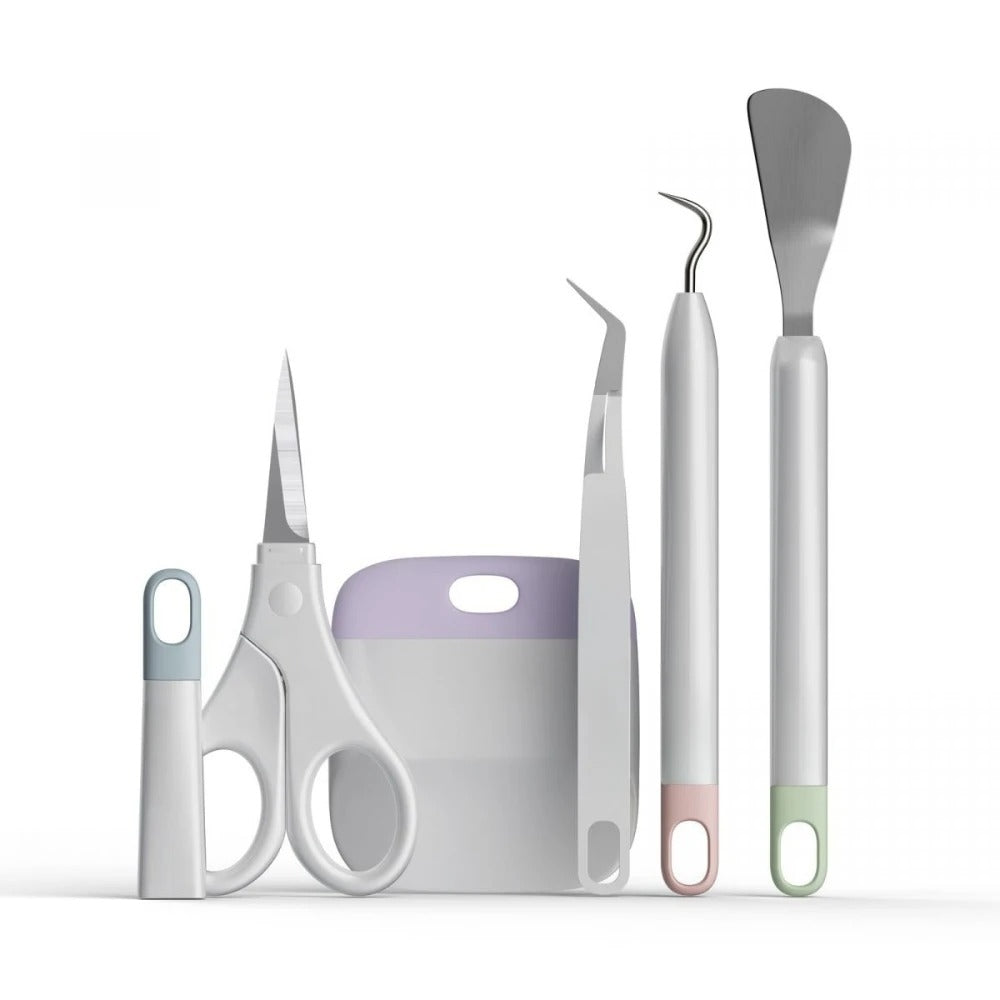 Compatible avec Cricut et Silhouette – Ensemble d'outils 5 pièces pour projets de bricolage et d'artisanat