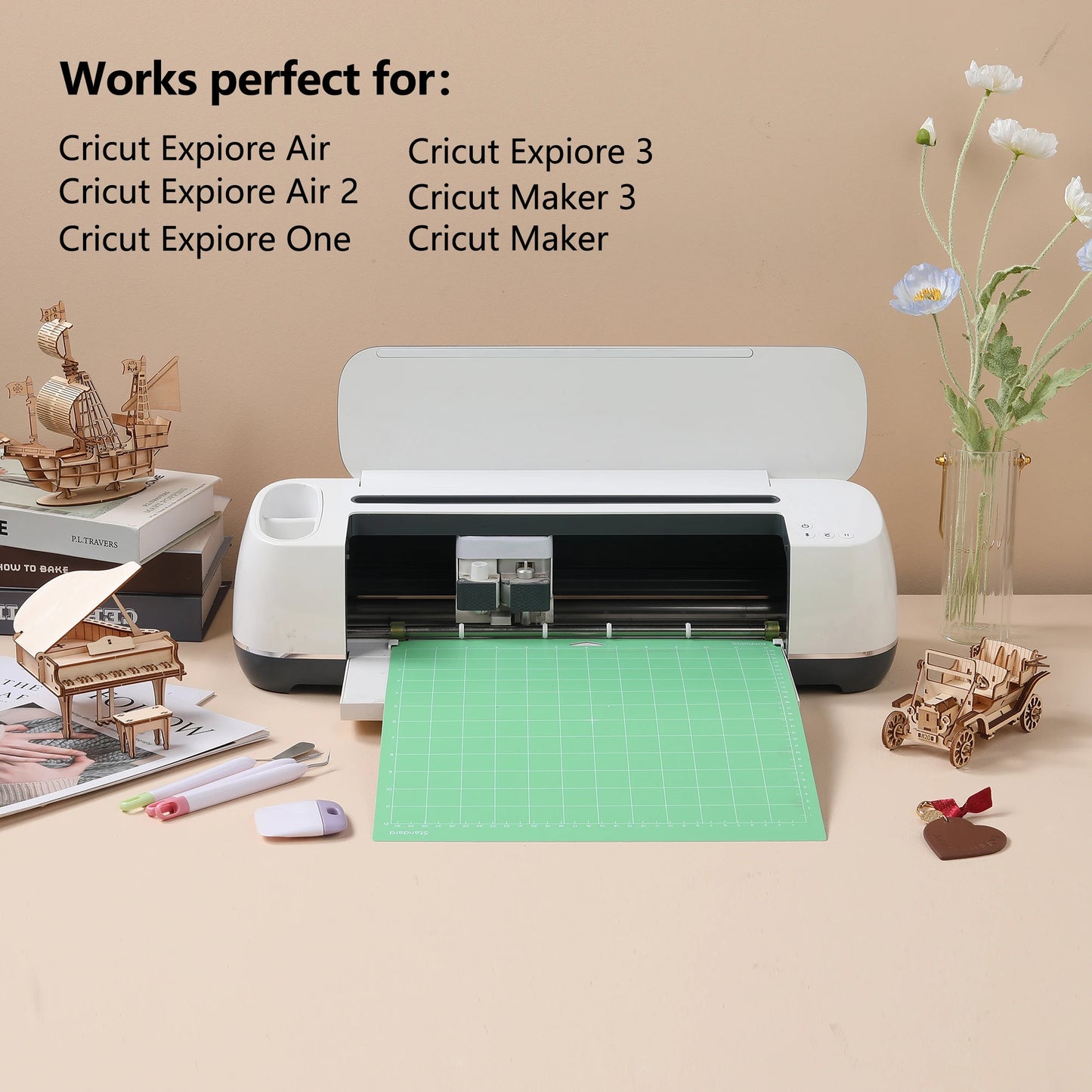 Cricut-kompatibel – 4er-Set Schneidematten 30×30 cm (StandardGrip, LightGrip, StrongGrip, FabricGrip)