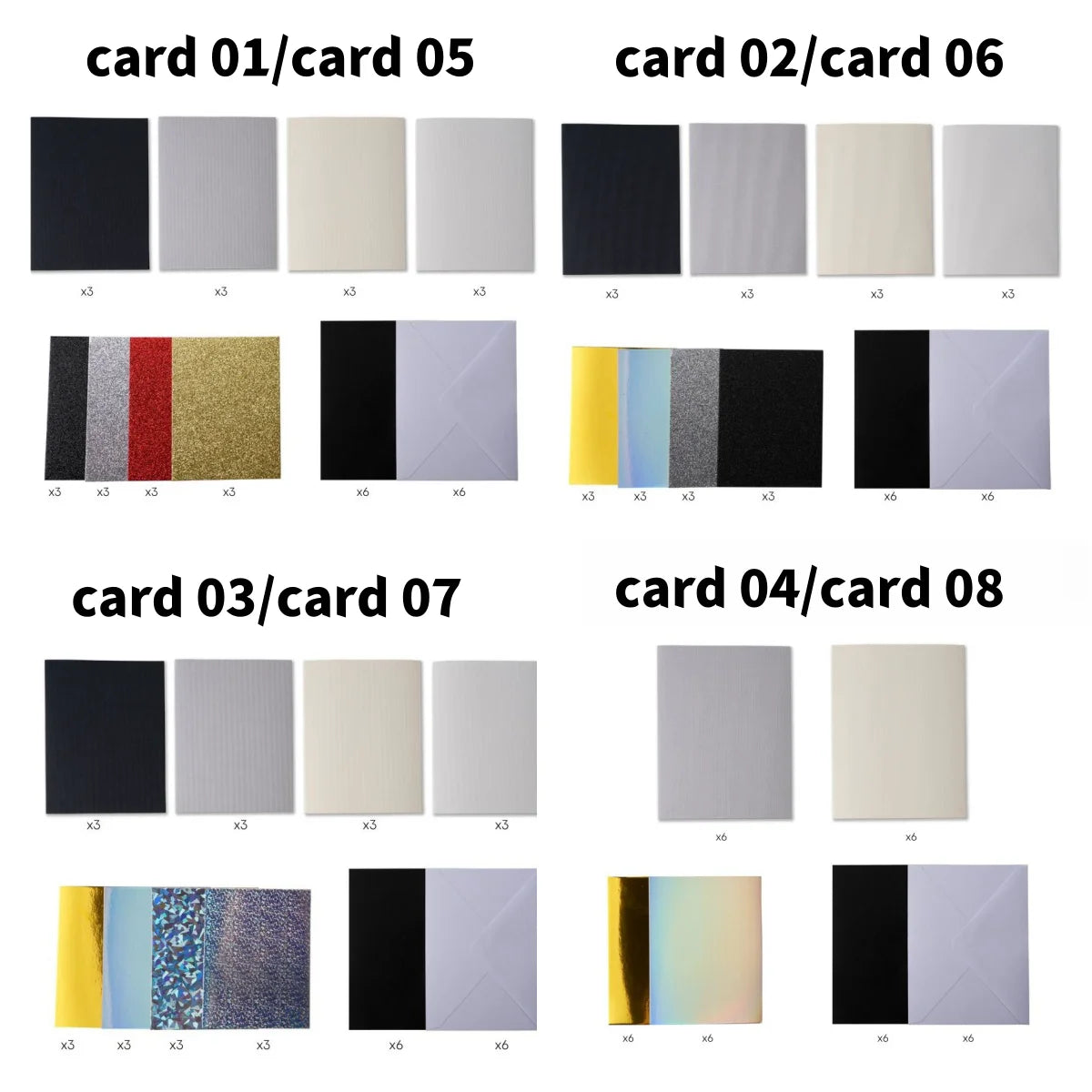 Cricut-kompatibel: Set mit Insert Cards für alle Plotter – DIY Karten mit Tiefeneffekt