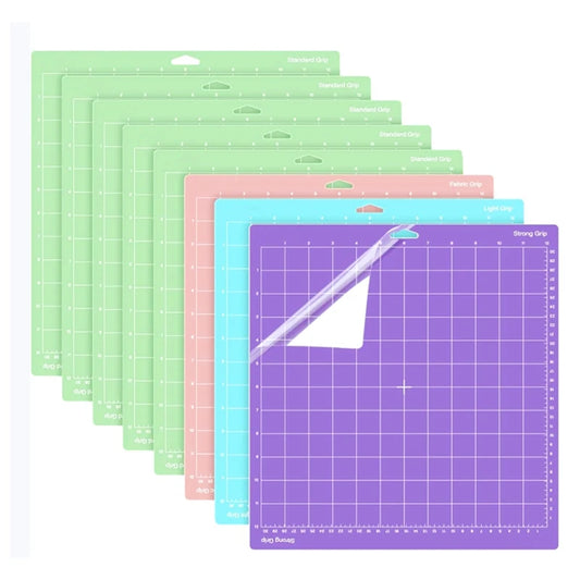 8 Piece Cutting Mats For Cricut As Shown PVC Variety Cutting Mats 12X12 Inch Cutting Mats For Explore Air Series & Accessories
