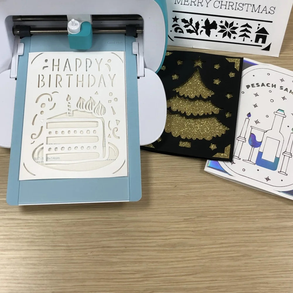 Cricut-kompatibel: Set mit Insert Cards für alle Plotter – DIY Karten mit Tiefeneffekt
