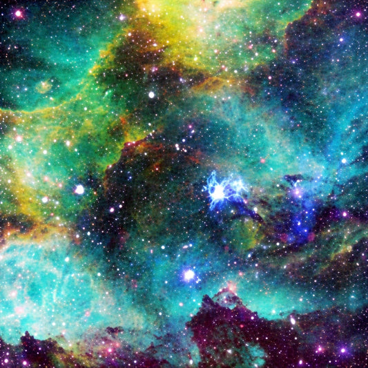 Cricut-kompatibel Infusible Ink Transferfolie 30 x 25 cm – Starry Sky Green Galaxie Sublimationsfolie für Plotter