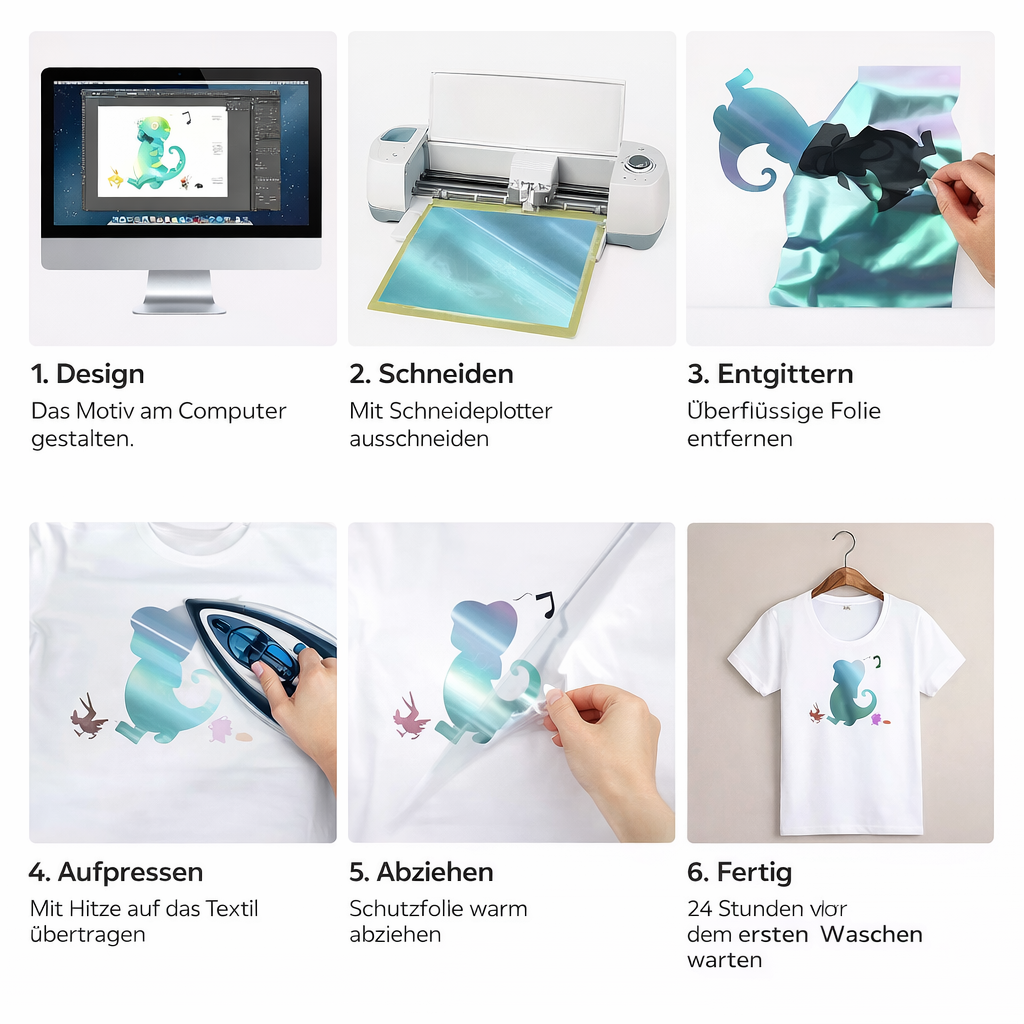 Set di 28 rotoli di vinile HTV – Pellicola termoadesiva in PU compatibile con Cricut 30,5 x 20 cm per stiratura su tessuti