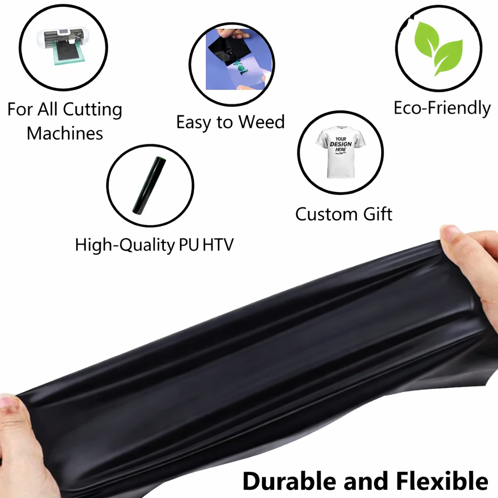 Cricut-kompatibel Plotter Stretch-Matt PU Wärmeübertragungsfolie 30 x 20 cm – 28 Farben Set