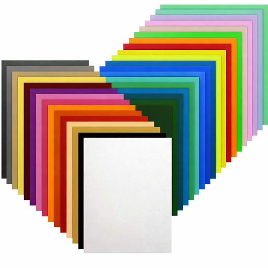 Cricut-kompatibel Plotter Stretch-Matt PU Wärmeübertragungsfolie 30 x 20 cm – 28 Farben Set