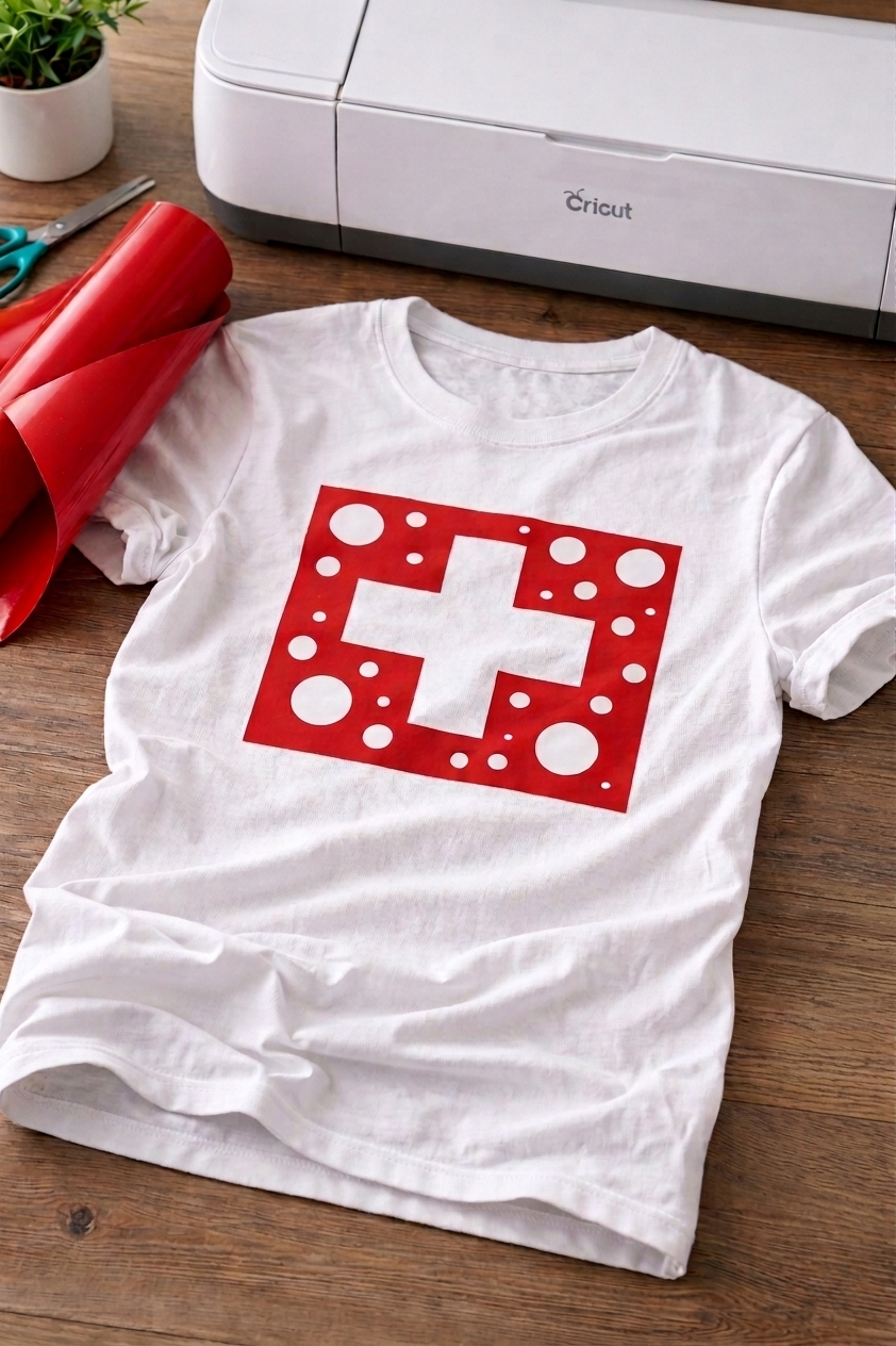 Cricut-kompatibel Plotter HTV Textilfolie Rot 30 × 240 cm – Bügelfolie Rolle für Textilien