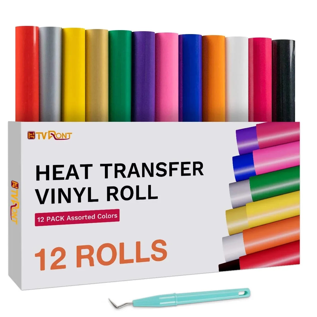 12-Stück Cricut-kompatibel Iron-On-Set (HTV) | 30 cm x 1,5 m