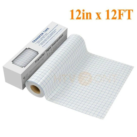 Cricut-kompatibel – 3,6 Meter Transferfolie mit Ausrichtungsgitter (transparent & selbstklebend)