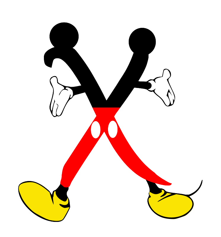 einfachschneiden.de cricut schriftarten Micky Mouse x