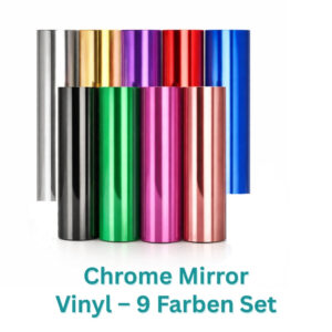 Cricut-kompatibel Plotter Spiegel-Vinyl Folien 30,5 × 30,5 cm – 9er Set Metallic Permanent