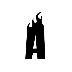 Flammen Monogramm Alphabet Schrift – A–Z Grossbuchstaben (SVG) mit Feuerdesign | Cricut-kompatibel