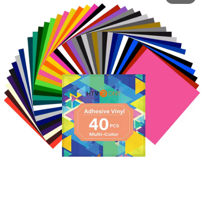 40-teiliges Premium-Permanentvinyl-Set – 30,5 x 30,5 cm (12x12 Zoll) – Selbstklebende Folien für Cricut & DIY-Projekte