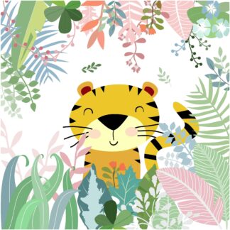 Silhouette-kompatibel Plotter Infusible Ink Transferfolie 30,5 x 30,5 cm – 1 Stück CT-1585 Tiger Pflanzen