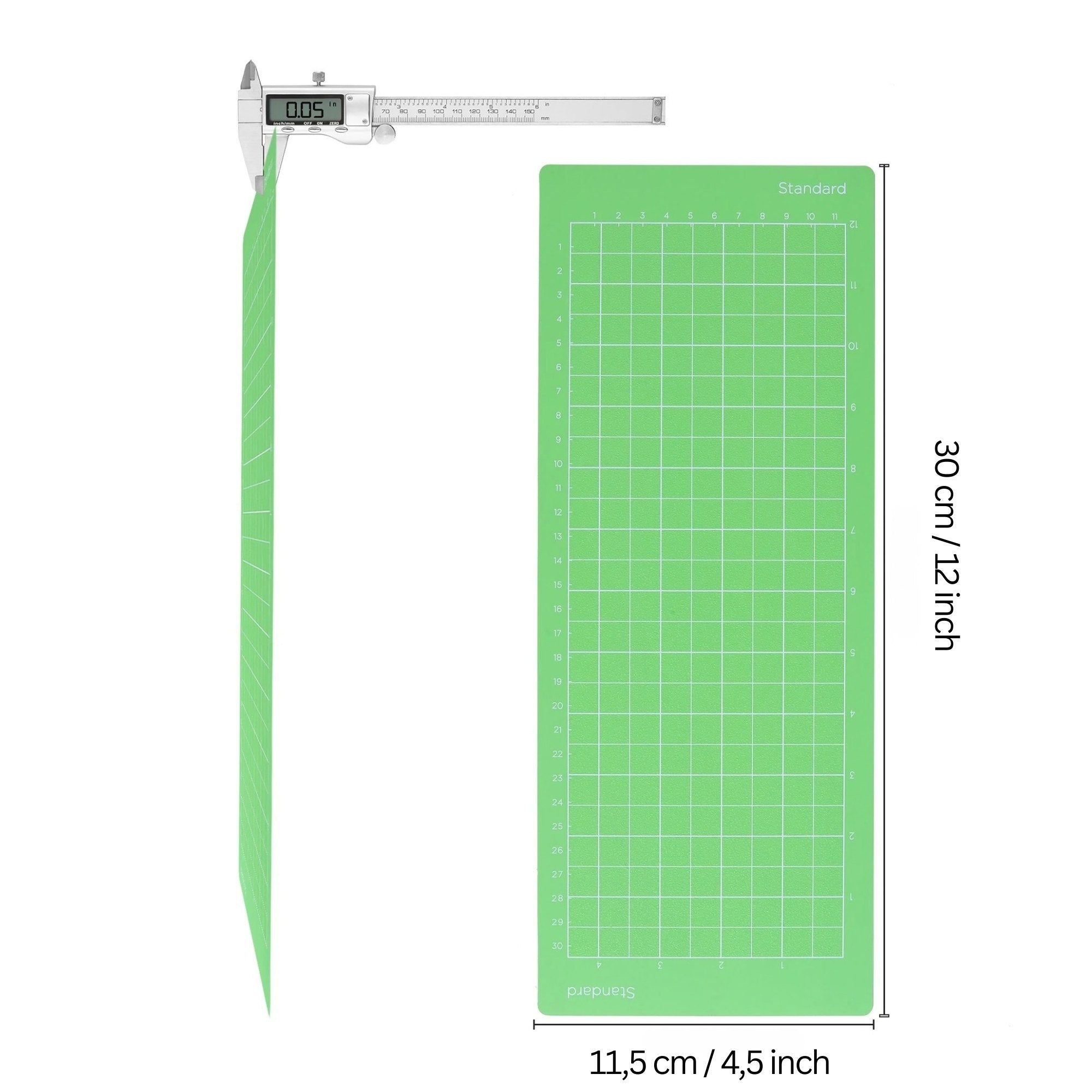 Cricut-compatible tapis de découpe pour Cricut Joy 11,4 × 30,5 cm – lot de 3 Standard Grip (vert) – Image 2