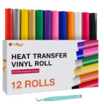 12-Stück Cricut-kompatibel Iron-On-Set (HTV) | 30 cm x 1,5 m