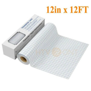 Cricut-kompatibel – 3,6 Meter Transferfolie mit Ausrichtungsgitter (transparent & selbstklebend)