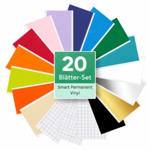 Cricut-kompatibel Plotter Smart Permanent Vinyl Folien für Cricut Joy 14 × 30,5 cm – 20er Set
