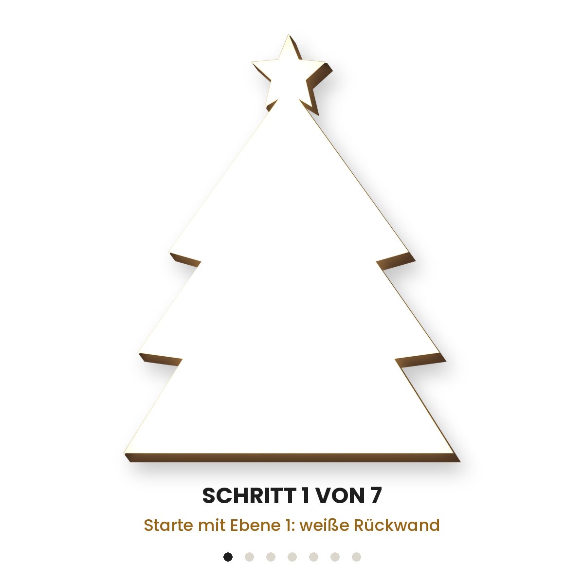 Weihnachtsbaum-Lichtbox – 3D-Plotterdatei SVG für Cricut – Bild 2