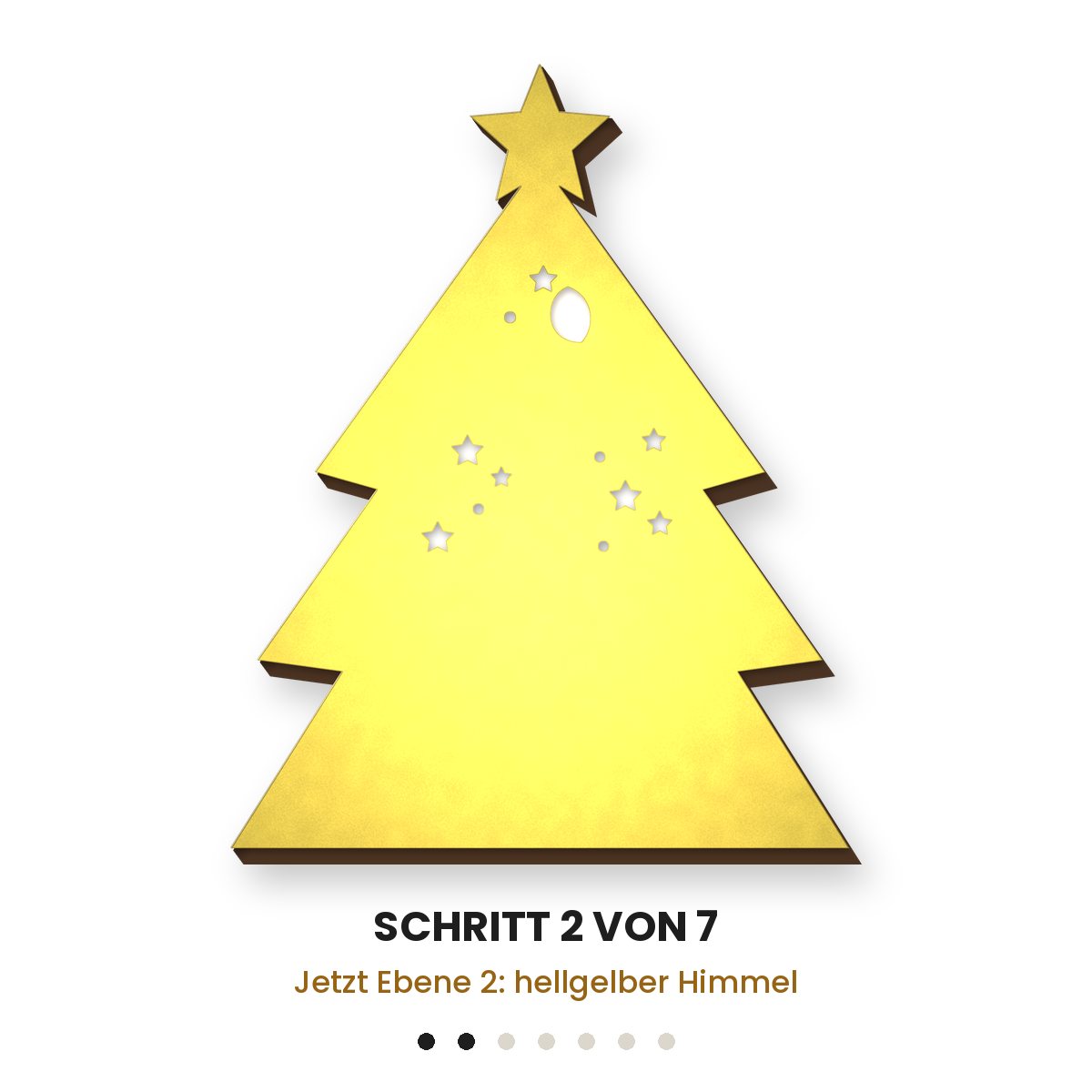 Weihnachtsbaum-Lichtbox – 3D-Plotterdatei SVG für Cricut – Bild 3