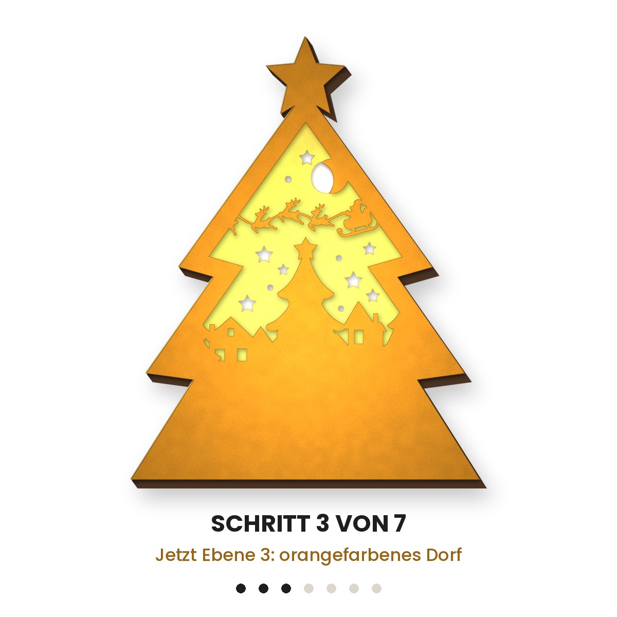 Weihnachtsbaum-Lichtbox – 3D-Plotterdatei SVG für Cricut – Bild 4